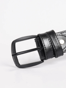 Cinturón de Cuero Vacuno Personalizable de Diseño Nuevo de Fábrica para Hombre y Mujer, Estilo Casual, Hebilla Cuadrada de Aleación, Sólido, Impermeable y Duradero - Product Image 3