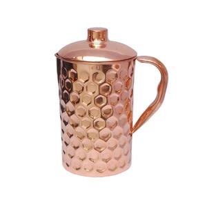 Jarra de Agua de Cobre Puro con Asa de Latón, Artículos para Beber, Artículos para Hoteles, Varios Usos en Mesa, Bodas y Eventos - Product Image 3