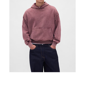 Fabricación de diseño personalizado invierno Venta caliente hombres bordados sudaderas con capucha sudaderas Casual 100% algodón polar bolsillo de gran tamaño - Product Image 3