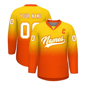 Uniformes de hockey de poliéster transpirable de alta calidad, nuevo diseño personalizado, camisetas con nombre de equipo, ropa de hockey sobre hielo hecha a medida - Product Image 1