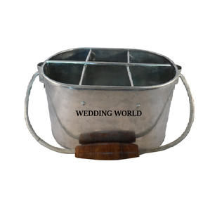 Vintage Galvanized Utensil Holder Premium Quality Handmade Flatware <b>Caddy</b> Top Selling Designer Utensil <b>Caddy</b> - Product Image 3