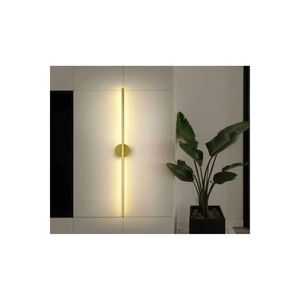ERDEMER Aplique de pared moderno con batería, Plug and Play, aplique de pared LED inalámbrico, acabado en oro antiguo, batería incluida, 70 cm - Product Image 2