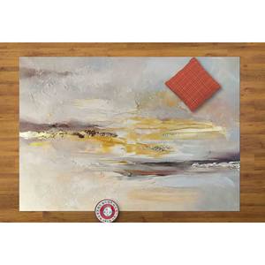 Tapis imprimé gris et or - Moderne, personnalisé, antidérapant, tapis en chenille - Product Image 3