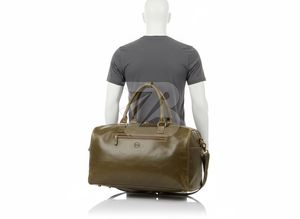Men's Luxury Genuine Leather Lightweight Foldable Gym Travel <b>Holdall</b> Bag with High Quality Custom Logo OEMODM Wholesales - Product Image 2