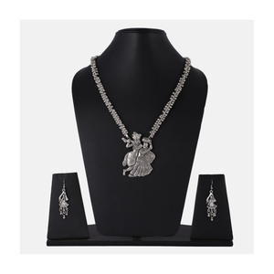 Bijoux religieux de luxe Ox Radha Krishan en alliage, plaqué or ethnique avec zircon, motif amoureux - Product Image 2