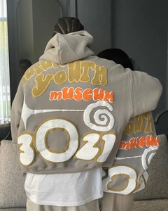 <b>American</b> Letter Puff Print Hoodies Women Y2k Tops Sweatshirt Women Goth Streetwear Grunge Knitted Clothing Oversized <b>Hoodie</b> - Product Image 3