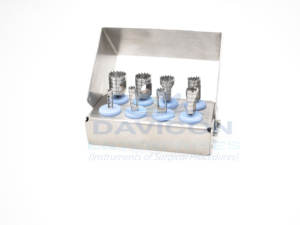 Juego de 8 Trepanadores Dentales de Acero Inoxidable de Alta Calidad con Bloque para Fresas, Implantes Dentales, Kit de Trepanadores de DAVICON ENTERPRISES - Product Image 6