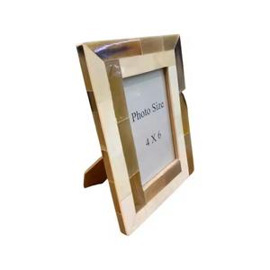 Cadre photo en corne fait à la main incrustation d'os décors de bureau et de maison pièce parfaite cadeaux de pendaison de crémaillère - Product Image 4