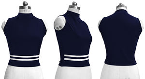 Best Quality Indian Boutique Blue <b>Top</b> for Girls for <b>Women</b> Casual Latest Exclusive Comfortable Polyester/ Knitting From India - Product Image 5