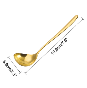 Ustensile de cuisine à domicile en laiton grande cuillère à soupe conception mordante à la recherche d'acier miroir adorable à un taux raisonnable - Product Image 1
