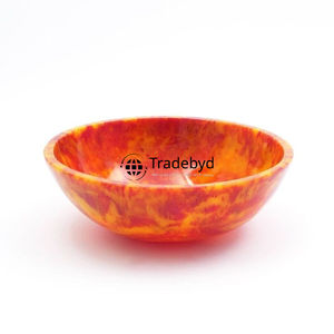 Cuenco de resina de líneas limpias de Tradebyd para hogares minimalistas, pieza de decoración artesanal artística pero simple - Product Image 1