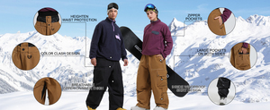 Pantalones de esquí impermeables para mujer FD, pantalones de nieve con aislamiento térmico a prueba de viento para snowboard y comodidad de deportes de invierno - Product Image 6