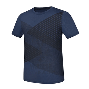 เสื้อยืดจ็อกเกอร์ผู้ชายแบบแห้งเร็ว OEM ผลิตตามสั่ง เสื้อยืดลำลองแขนสั้นสำหรับออกกำลังกาย ผ้าถักจากฝ้าย/ใยไผ่ 220 กรัม คุณภาพสูง - Product Image 1