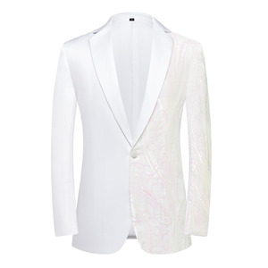 Costumes d'affaires pour hommes sur mesure, coupe ajustée, polyester/rayonne, col cranté, bouton unique, anti-froissement, respirant, devant plat - Product Image 6