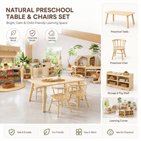 Ensemble complet de mobilier de classe en bois Montessori tout-en-un pour les écoles maternelles, les garderies, les crèches et les salles d'enfants