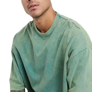 Premium 100% algodón Regular Fit ácido lavado camisetas para hombres personalizado de alta calidad verano Streetwear venta al por mayor camisetas en blanco secado rápido - Product Image 1