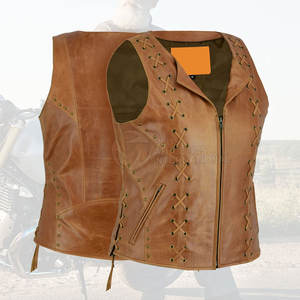 Gilet en cuir pour femme, sur mesure, en cuir de vache, coupe ajustée, fabriqué au Pakistan - Product Image 2