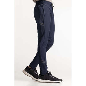 Pantalon bleu texturé 100% coton AW-TR24-026, logo personnalisable, style cool, coupe droite, délavage coloré, tailles XL à 6XL, léger et chaud - Product Image 2