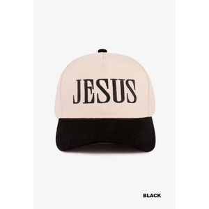 Casquette de foi avec message de Jésus et visière noire, style ethnique - Product Image 1