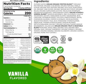 Shake protéiné végétalien nutritionnel pour enfants Orgain Organic, saveur vanille, 8 fl oz (lot de 12) - Product Image 6