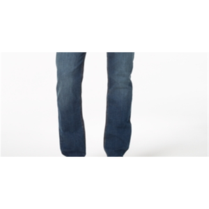 Jeans American Rag da Uomo Stile Y2K a Gamba Dritta, Vestibilità Slim, in Denim Elasticizzato Traspirante Blu con Decorazioni a Rivetti e Effetto Stonewashed - Product Image 3