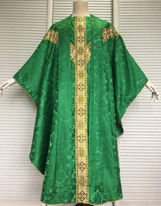 Casulla Sacerdotal Hecha a Medida 2025, Algodón Blanco con Bordado Dorado, Diseño Nuevo de Alta Calidad, Túnicas Étnicas Bordadas y Transpirables - Product Image 1