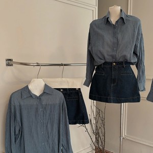 OEM ODM Haut à manches longues rayé en tissu doux pour femmes, à porter au quotidien - Product Image 4