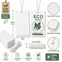 Diffuseur de parfum pour voiture en papier biodégradable, écologique, longue durée, avec logo personnalisé, parfum naturel et organique.