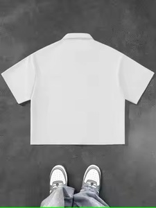 Nueva moda 2025, camisetas de cuello redondo de lona ecológica transpirable con estampado Digital sólido de malla de manga Regular para hombre, venta al por mayor, baratas - Product Image 3