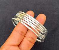 Bracelet manchette bahaméen Vintage délicat pour femmes Bracelet empilable en laiton texturé plaqué argent Sterling approvisionnement en gros Christian