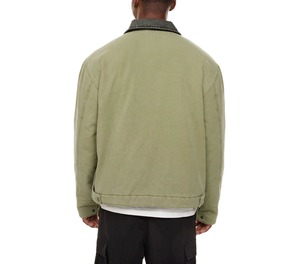 Vestes en toile écologique unisexe de style vintage conçues sur mesure Vêtements de travail rembourrés pour l'hiver avec fermeture à glissière avant Conception réversible - Product Image 3