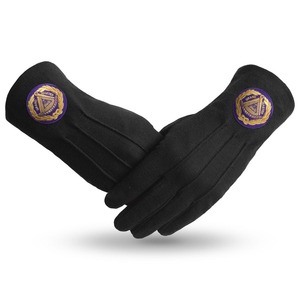 Guantes de cuero masónicos Master Mason Blue Lodge Guantes de cuero con guantes de cuero bordados de Pakistán - Product Image 6