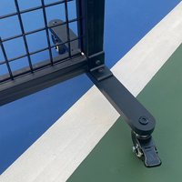 Barrière de pickleball mobile, séparateurs de pickleball en métal, clôture de séparation pour terrain de pickleball avec roues