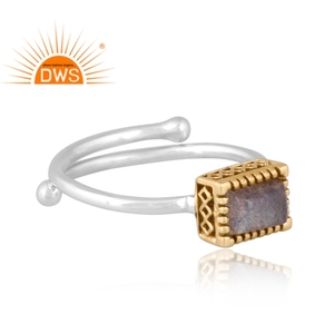 Anillo apilable de piedras preciosas de labradorita Natural de plata de ley fina más vendido, joyería para mujer, regalo para ella - Product Image 3