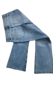 Pantalones vaqueros lavados para mujer, pantalones vaqueros regulares para damas jóvenes, etiqueta personalizada con precio barato al por mayor, pantalones vaqueros de buena calidad - Product Image 5