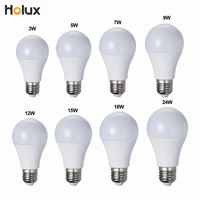Ampoules LED 5W/7W/12W/15W/20W/30W/45W Dimmables AC85-265V E27/B22 80Ra 80lm/W 25000H avec capteur Certifiées CE Blanc chaud/blanc froid