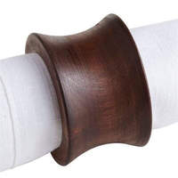 Anneau de serviette en bois fait main avec bois de Sheesham et finition polie en agate, design imitation antique par Noorbaba