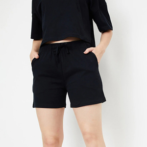 Vente en gros Ensemble deux pièces imprimé de logo personnalisé pour femmes Ensemble short et t-shirt surdimensionné et respirant 100% coton pour femmes - Product Image 3