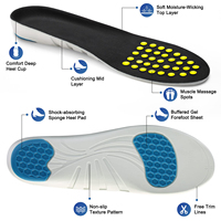 Semelles orthopédiques en mousse à mémoire de forme en gel PU Inserts de rembourrage de confort anti-fatigue de qualité supérieure pour un travail toute la journée