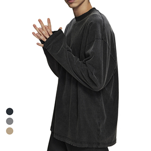 Hot Sale 230g 100% Cotton High Quality Premium Design <b>Long</b> Sleeve <b>TShirt</b> <b>Men</b> <b>Long</b> Sleeve T-Shirts Low Price with Customization - Product Image 3