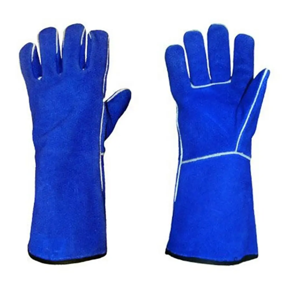 Cuztomized price and using Welding Work saving danger cut isssus and 100%cotton using for product work welding gloves