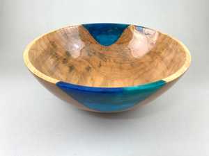 Bol en bois et résine antique pour hôtels et restaurants, cuisine et table à manger en résine et bois d'acacia - Product Image 4
