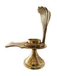 Shivling de latón con serpiente Shiv Lingam estatua serpiente ídolos de Shiva para el hogar templo Puja decorativo Diwali Vastu regalos - Product Image 4