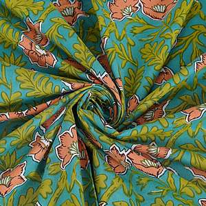 Juego de Sábanas Dobles con Estampado Jaipuri y 2 Fundas de Almohada, 100% Algodón Verde, 240 Hilos, Cómodo para Uso en Casa o Spa, Juego de 3 Piezas (ADB1384) - Product Image 4