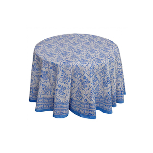 Mantel redondo Jacquard de algodón 100% al mejor precio, estampado a mano, bien absorbente, 20 láminas, 180Cms - Product Image 5