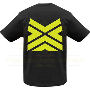 100% coton peigné haute visibilité grille impression T-Shirt facile à porter durable 180gsm gilet de sécurité réfléchissant avec Logo personnalisation Support - Product Image 4