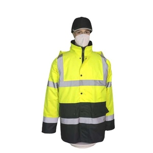 Veste de sécurité d'hiver personnalisable polaire thermique haute visibilité avec matériau PE réfléchissant imperméable et coupe-vent - Product Image 5