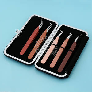 Eyelash Extension Tweezer Fiber Tip Curved Classic Lightweight Isolation Pointed Lash Tweezers Perfect Grip - Product Image 1