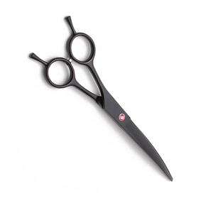 Tijera de aseo de Color negro, tijeras de corte de pelo de hoja afilada, tijera de corte de pelo de perro ajustable con doble reposapiés - Product Image 3