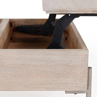 Table basse à plateau relevable en bois massif, moderne et luxueuse, pliable, minimaliste, cadre en métal, pour meubles de salon, OEM, personnalisé